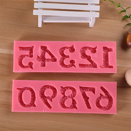 3D Alphabet and Number Silicone Mold for Cake Decoration