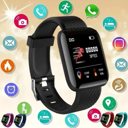 Multifunction Smart Watch with Fitness and Music Controls