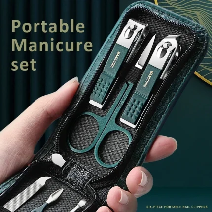 Portable Luxury Manicure Set with Nail Clipper and Scissors