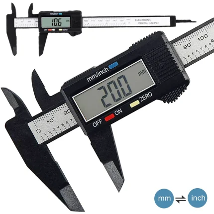 Precision Digital Caliper Carbon Fiber Measuring Tool Gauge