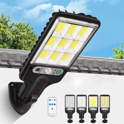 Solar Outdoor LED Wall Lamp Human Body Sensor Garden