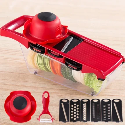 8-in-1 Vegetable Cutter with Dicing Blades and Grater