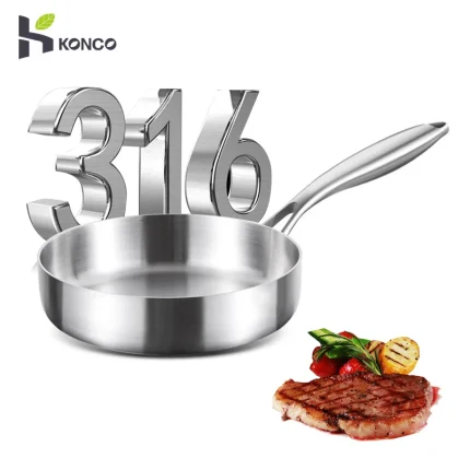316 Stainless Steel Non-Stick Frying Pan for Cooking
