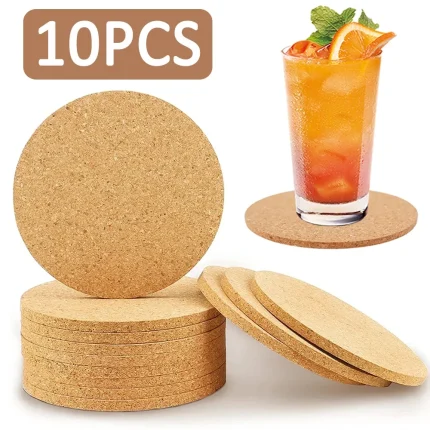 Round Wooden Coasters for Tea and Coffee Mugs