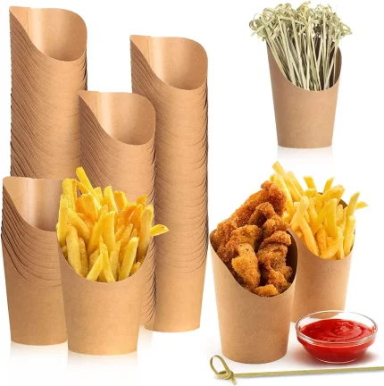 Disposable Kraft Paper Cups for Snacks and Party