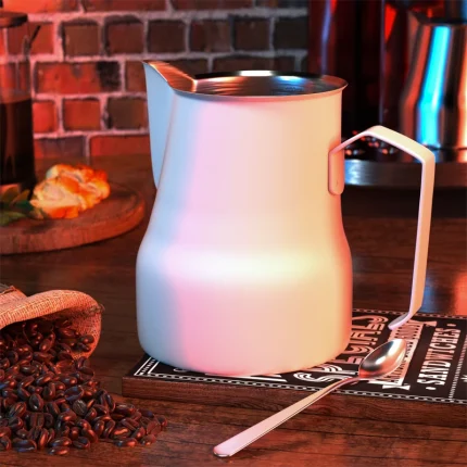 Stainless Steel Milk Frothing Pitcher for Coffee and Lattes