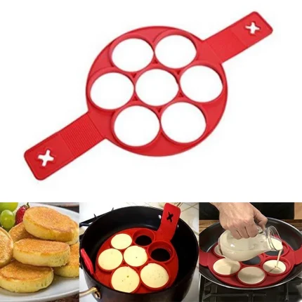 Silicone Pancake Maker Multiple Shapes 7 Holes Nonstick Baking Mold