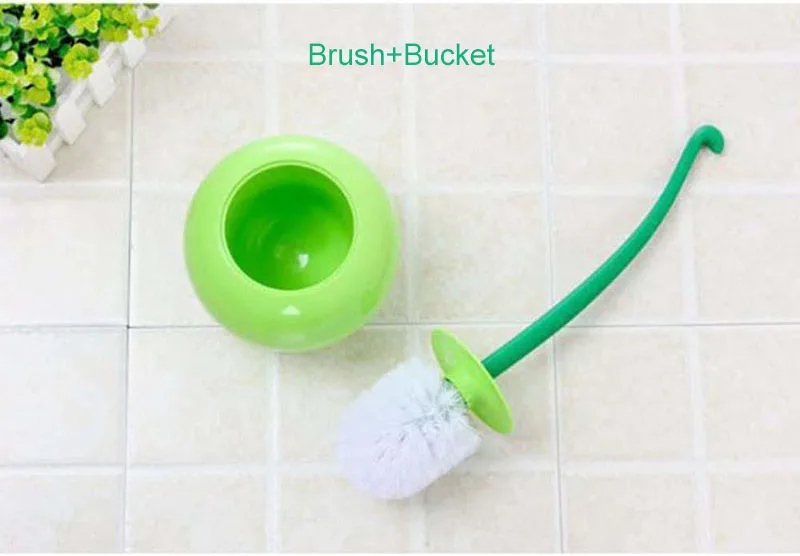 Cherry Shaped Toilet Brush Holder Set Bathroom Cleaning Kit Cleaner Creative Lovely Lavatory Brush Toilet cleaning (5)