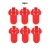 6pcs red