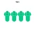 4pcs green