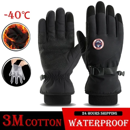 Men's Winter Cycling Gloves for Outdoor Sports and Skiing
