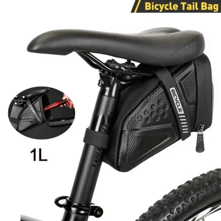 Waterproof Bicycle Saddle Bag with Reflective Stripes for MTB