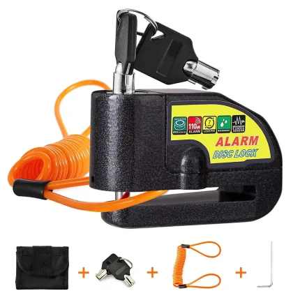 Anti-Theft Disc Brake Lock with Loud Alarm for Bikes