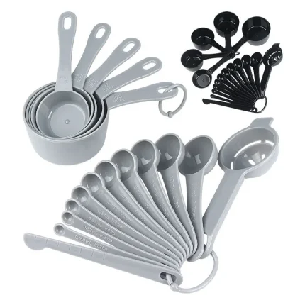 Plastic Measuring Cups and Spoons Set with Egg Separator
