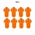 8pcs orange