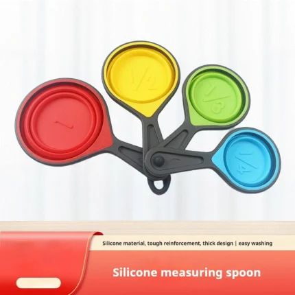 Silicone Measuring Cup and Spoon Set for Baking and Cooking