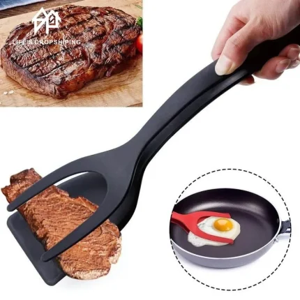 Multifunctional Non-Stick Tongs and Spatula for Cooking