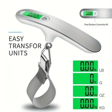 Portable Digital Luggage Scale with LCD Display for Travel
