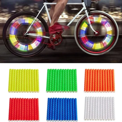Reflective Bicycle Wheel Spokes Stickers for Safety and Visibility