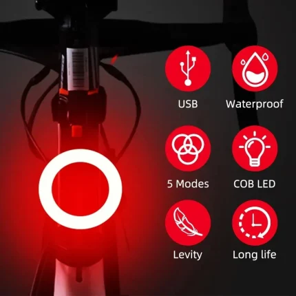 USB Rechargeable LED Bicycle Taillight with Multi Lighting Modes