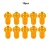 10PCS Yellow