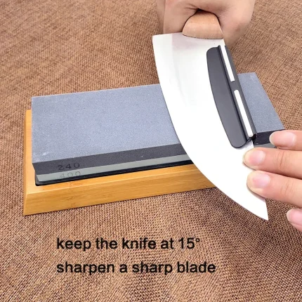Professional Knife Sharpening Stone with Angle Guide and Holder
