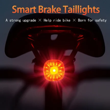 Bicycle Intelligent Brake Tail Light IP66 Waterproof