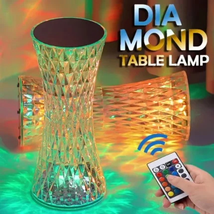 RGB Crystal Diamond Table Lamp for Bedroom Night Light