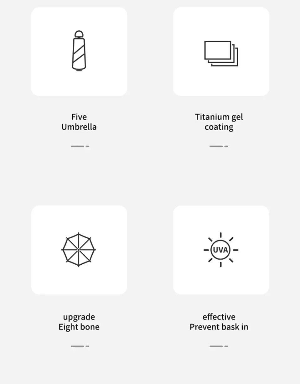 8 Bones Pocket Mini Umbrella Anti UV Paraguas Sun Umbrella Rain Windproof Light Folding Portable Umbrellas for Women Children (3)