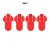 4pcs red