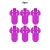 6pcs purple