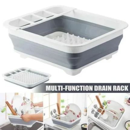 Foldable Dish Drying Rack and Kitchen Organizer