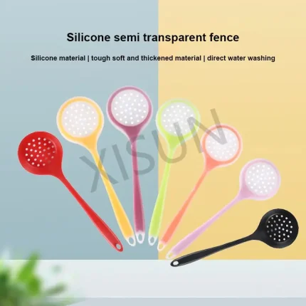 Multi-Color Silicone Non-Stick Colander for Kitchen Cooking