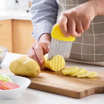 Convenient Wavy Onion Potato Slicer for Perfect Fries