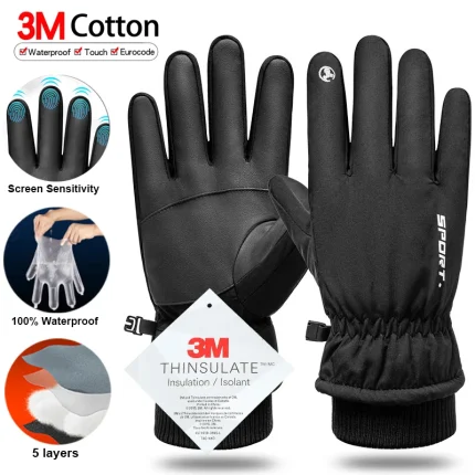 Winter Thermal Cycling Ski Gloves Outdoor Sports Touchscreen