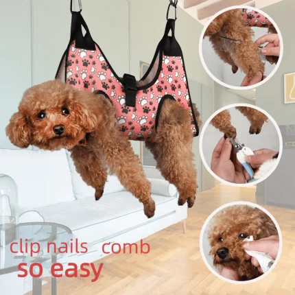 Deluxe Pet Grooming Hammock for Easy Nail Trimming