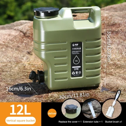 12L Camping Water Container Large Capacity Outdoor