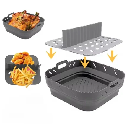 Reusable Silicone Basket Plate for Air Fryer Cooking Accessories