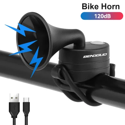 Electronic Bicycle Horn USB Rechargeable Waterproof E-Bike Bell
