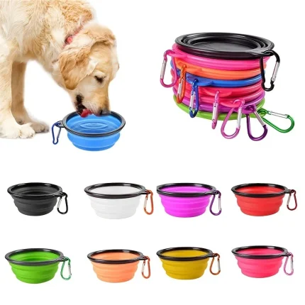 Portable Pet Food Bowl Durable TPR Bowl Cat